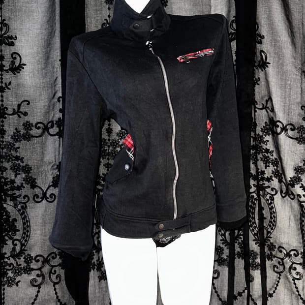 Punk Checkpoint Zip Up