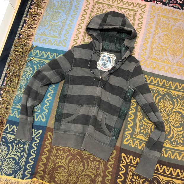 Billabong striped hood zipup