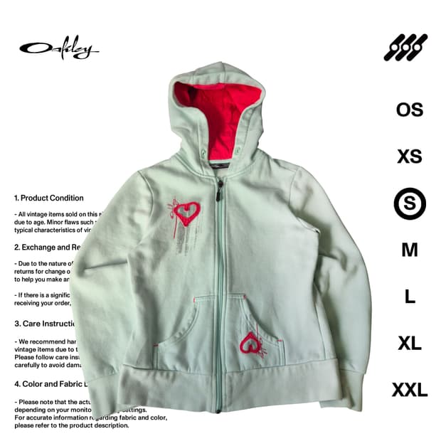 오클리 00s y2k 스타일 S사이즈 후드 집업