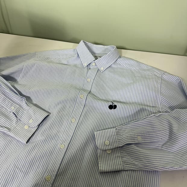 M-L 아노블리어 X 키르시 오버핏 스트라이프 옥스퍼드셔츠