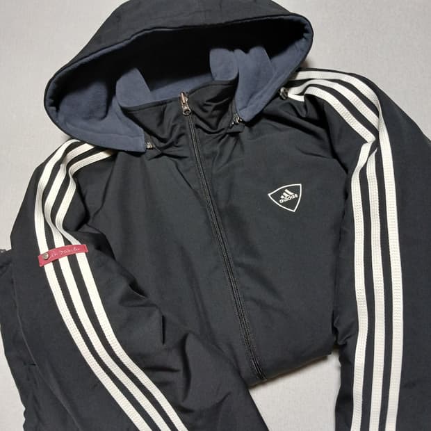 아디다스 adidas 양면 기모 올드스쿨 점퍼 자켓 패딩