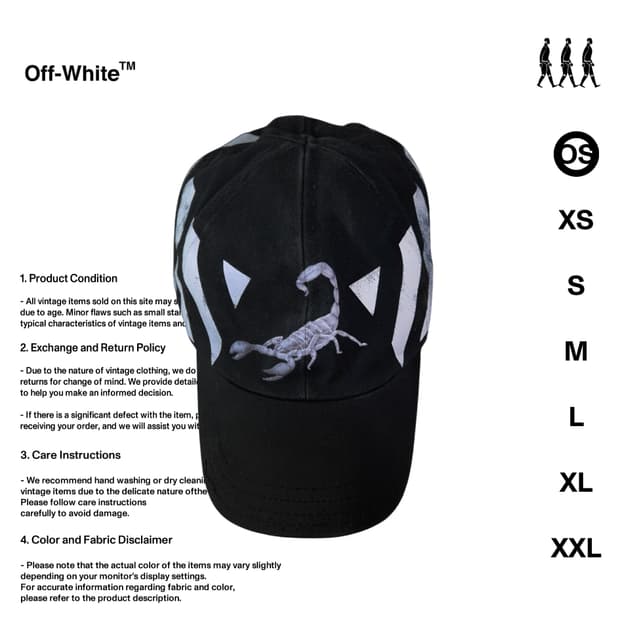 오프화이트 스콜피온 볼캡 