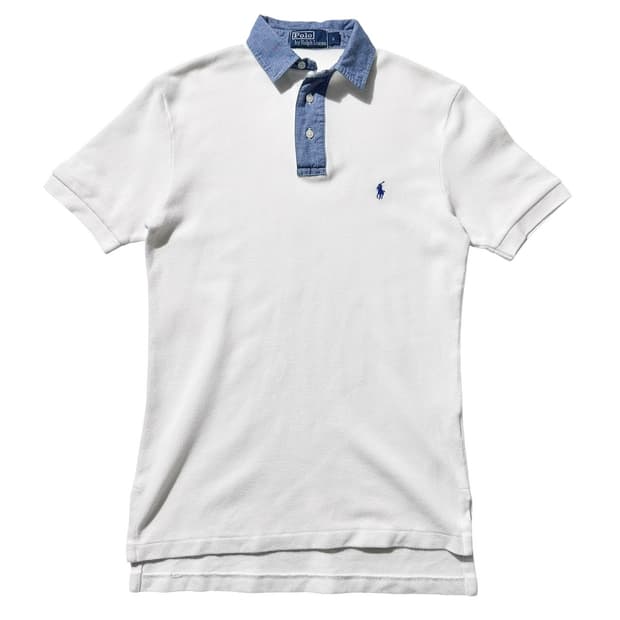 폴로 랄프로렌 데님 카라 피케 반팔 티셔츠
