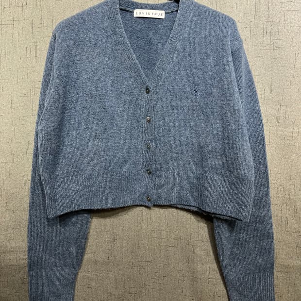 LUVISTRUE 러브이즈트루 크롭 가디건 블루 / FREE