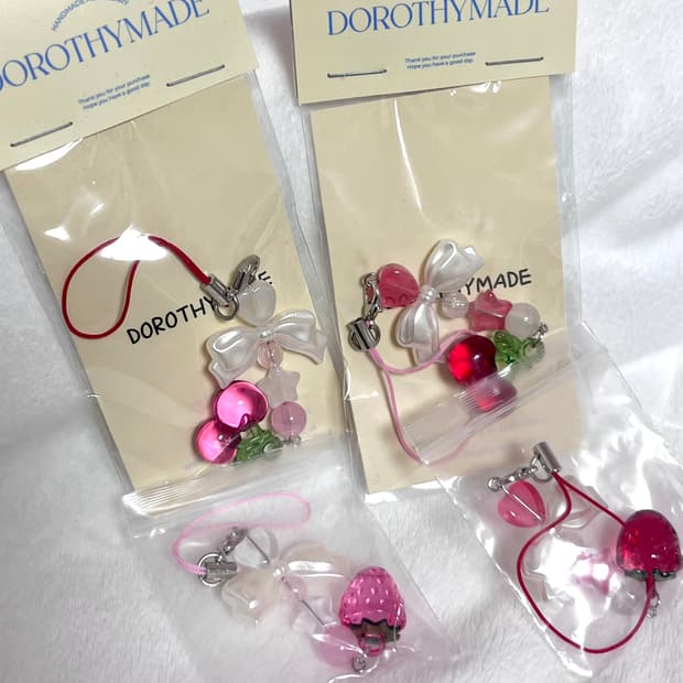 딸기 체리 키링 새상품