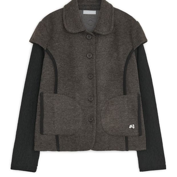 허그유어스킨 라운드 카라 니트(브라운)