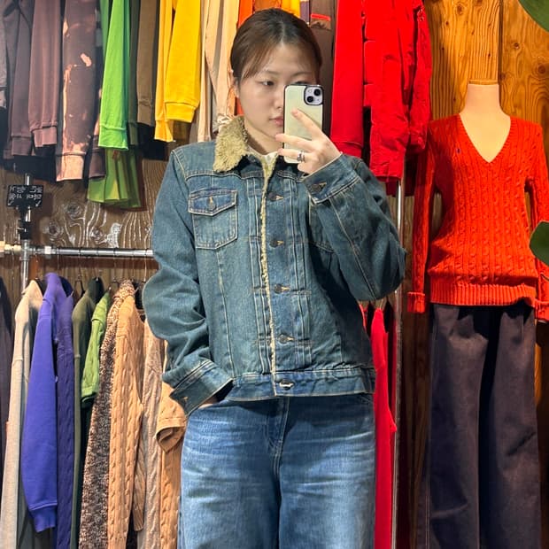 M GAP 갭 쉐르파 워시드 데님 자켓