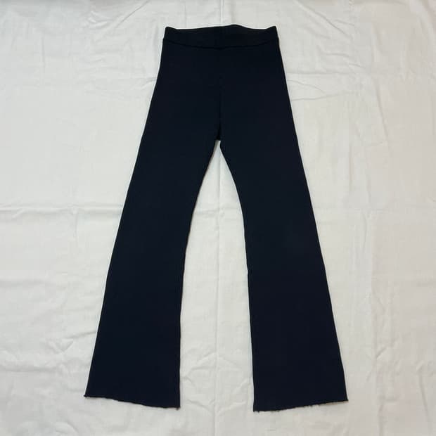Cotton rib line pants
