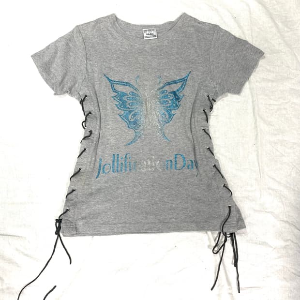 Y2K lace-up top 