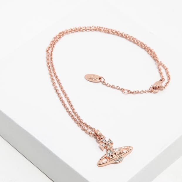 비비안웨스트우드 목걸이 로즈골드