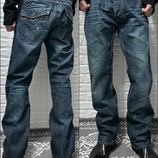 디젤 루키 하드 워싱 데님