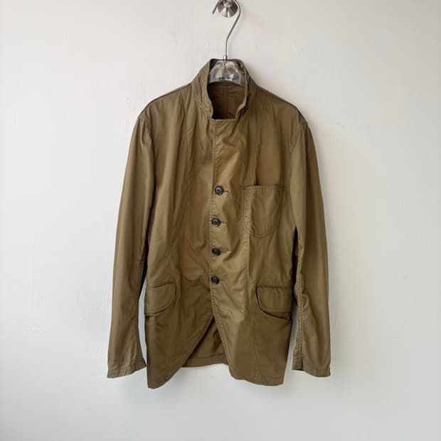 요지야마모토 뿌르옴므 밀리터리 하이넥 블레이저 자켓 