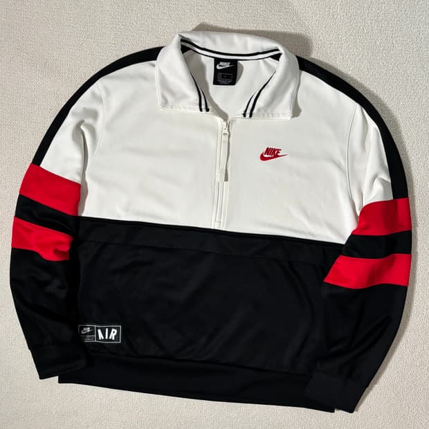 [L] 나이키 검흰 레드 포인트 져지 반집업