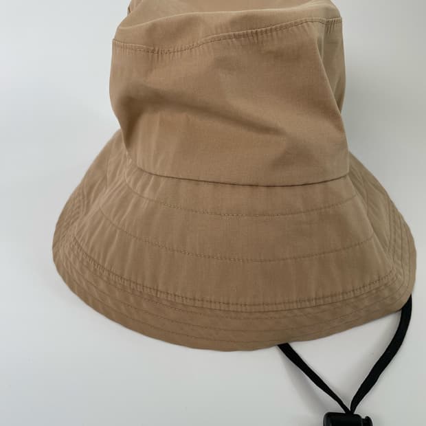 MUJI 무인양품 턱끈 버킷햇 사파리햇 베이지