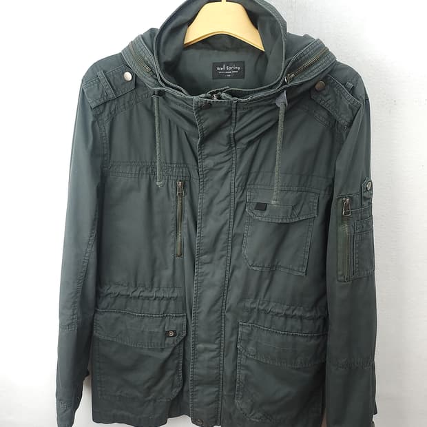 Well Spring 빈티지 후드 야상 100-105 L