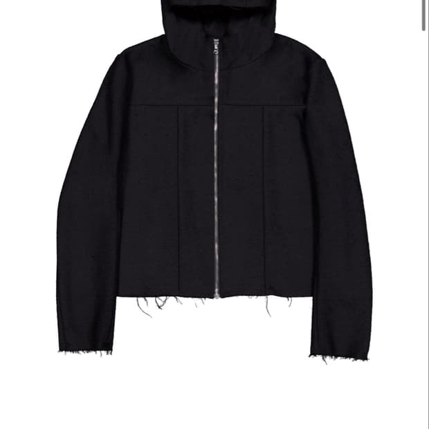 yyyy vertical wool hoodie jacket