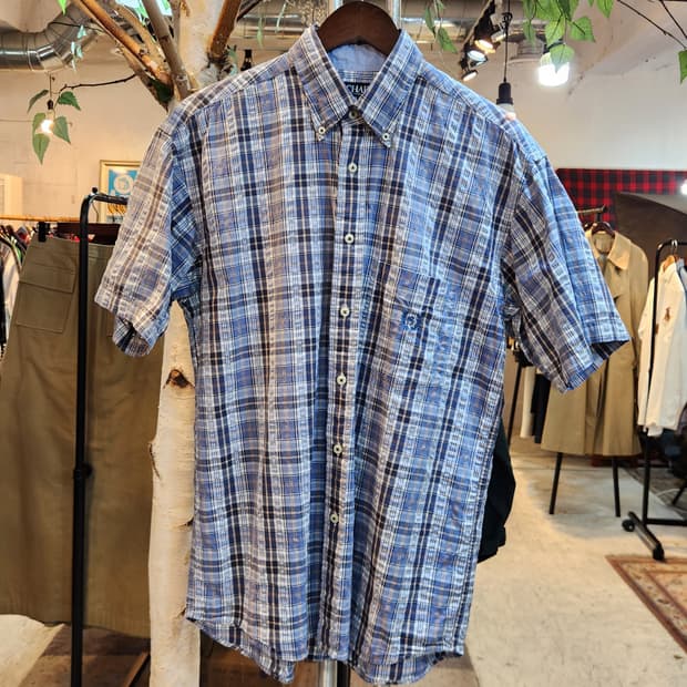 CHAPS 챕스 랄프로렌 체크 카라 반팔 남방