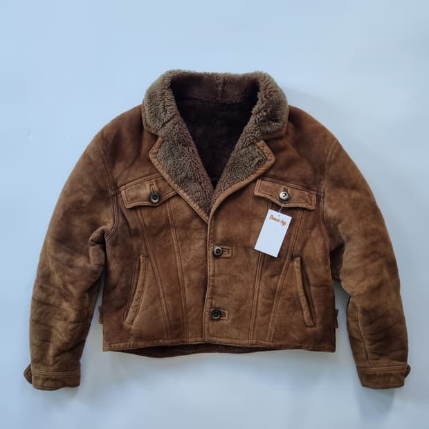 빈티지 크롭 무스탕 