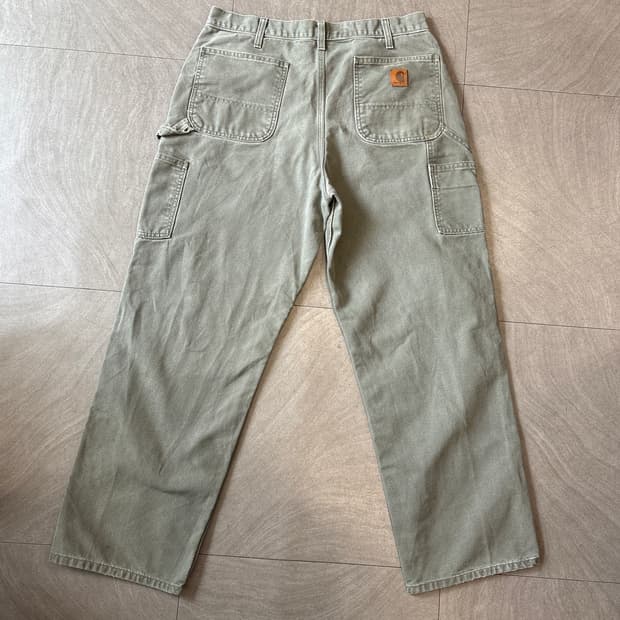 칼하트 오리지널 모스 그린 카펜터 팬츠