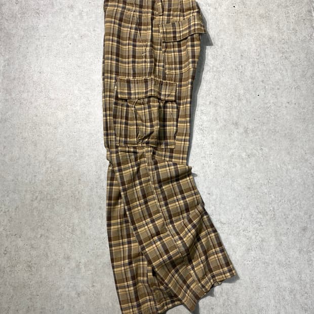 [31] Tommy Hilfiger 타미힐피거 체크 카고 와이드팬츠