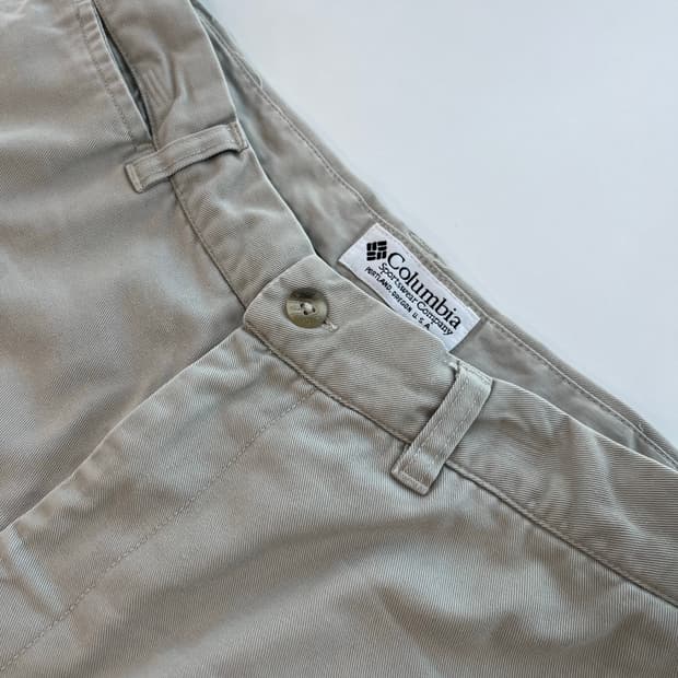 columbia beige cotton pants