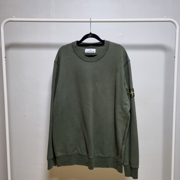 [새상품급 XL] 스톤아일랜드 카키 맨투맨