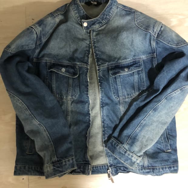 트릴리온 중청 바이커 데님자켓 XL 105