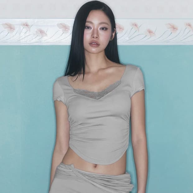플리즈노팔로우 슬리브 탑