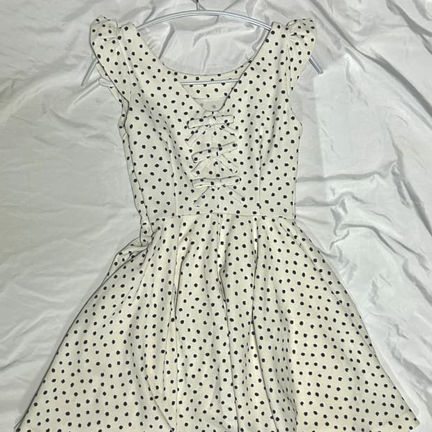 snidel 스나이델 도트 리본 원피스