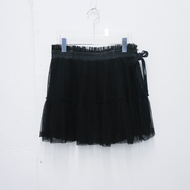 DIESEL denim band tulle mini skirt