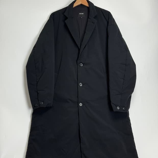 빔즈 안솜 패딩 오버 코트 블랙 M