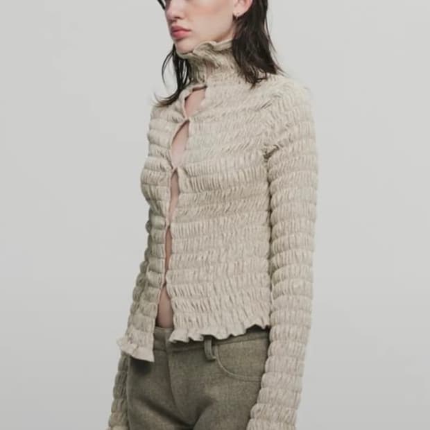 cerric crease pinch cardigan