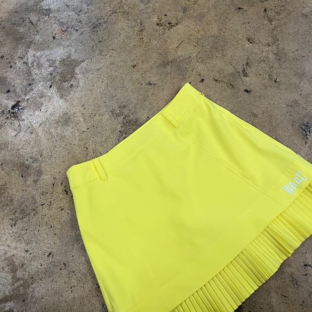 [정품/1] WAAC 옐로우 플리츠 스커트 b18