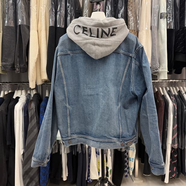 [리오브전포점] 셀린느 백로고 청 후드 데님 자켓