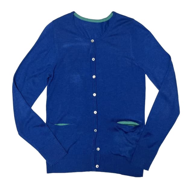 Cobalt blue pocket cardigan