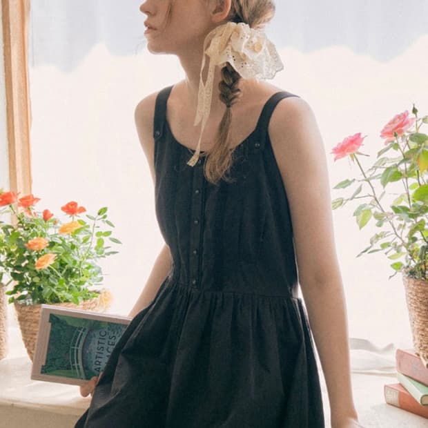 로라로라 뷔스티에 장원영 원피스 블랙 S