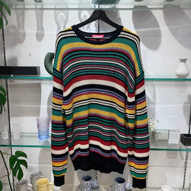 슈프림 small box ribbed sweater