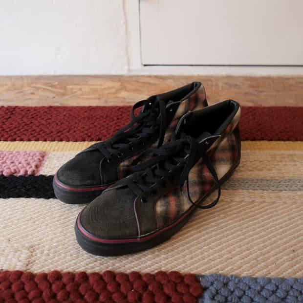 요지 야마모토 체크 스니커즈