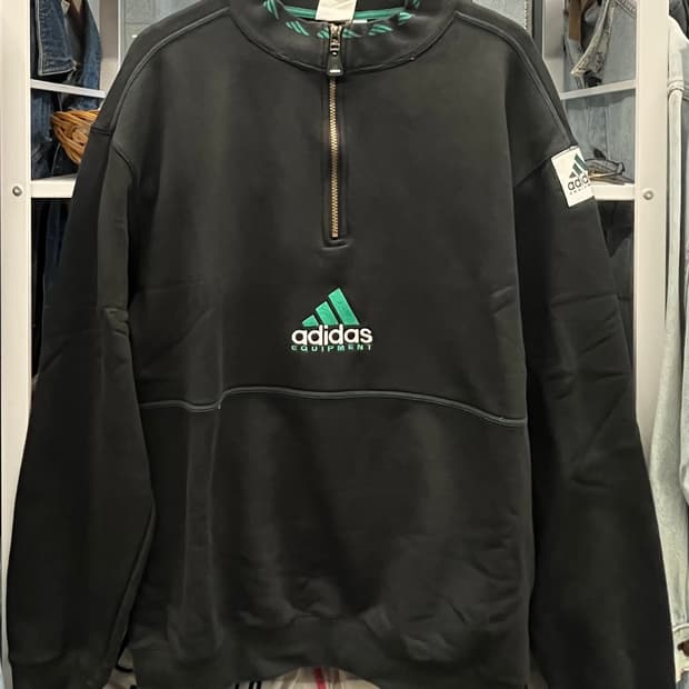 아디다스 Equipment 하프집업 블랙