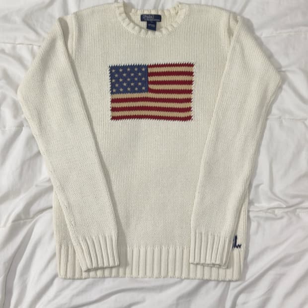 폴로 랄프로렌 성조기 니트