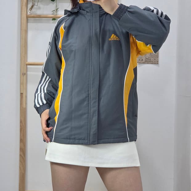 [프립]70/아디다스 빈티지 올드스쿨 태권도 누빔 패딩 바람막이