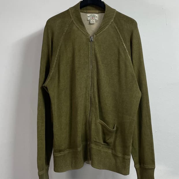 폴로 진스 워시드 니트 집업 (on.541)