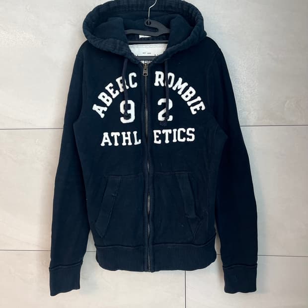 아베크롬비 스펠로고 후드집업 네이비 [L]
