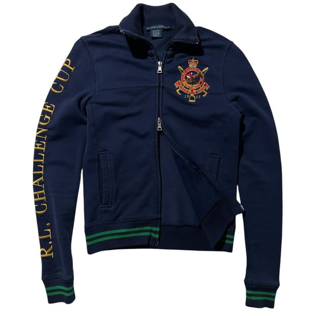 폴로 랄프로렌 기마 크레스트 로고 투웨이 집업 코튼 자켓