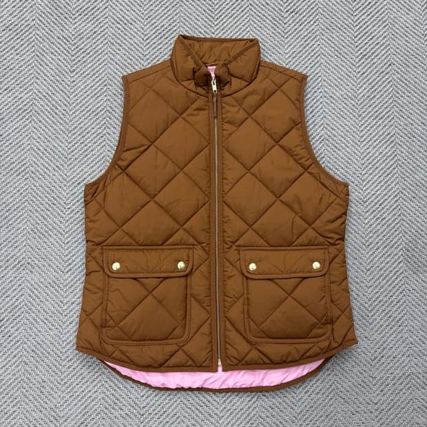 제이크루 퀼팅 패딩 베스트 v2333