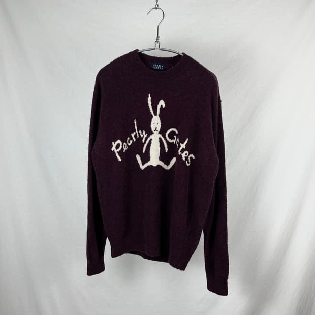 PEARLY GATES 버건디 컬러니트