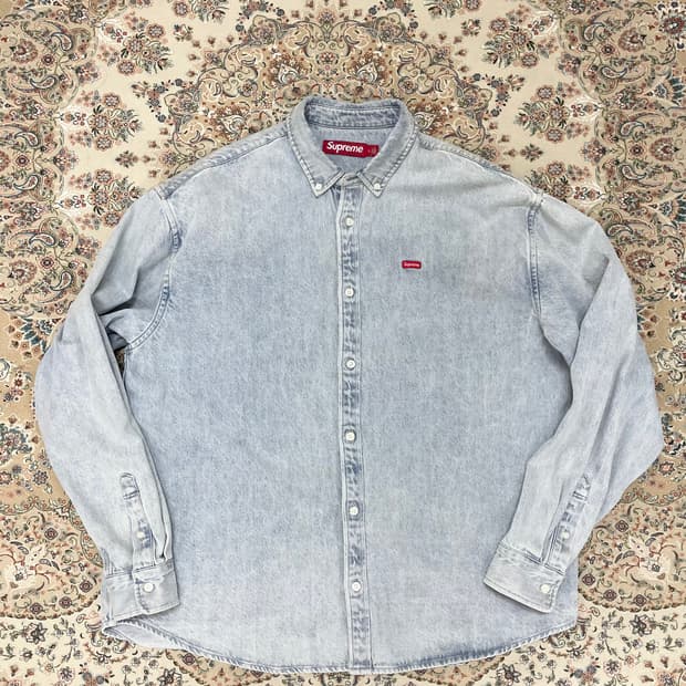 24ss 슈프림 스몰 박스 데님 셔츠 L