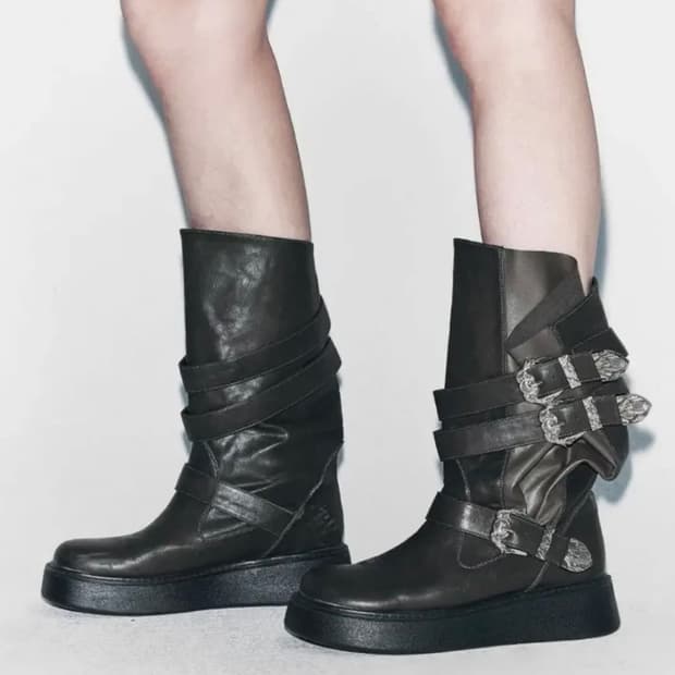 Yeel WESTERN BUCKLE FOLDING BOOTS 