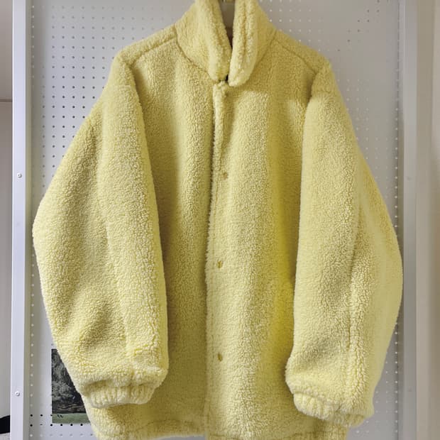 [m] 원가19만) 위캔더스 레몬크림 양털 자켓 뽀글이 코트 후리스