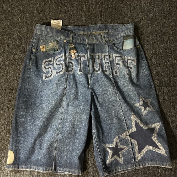 SSSTUFFF Many elements denim shorts 반바지
